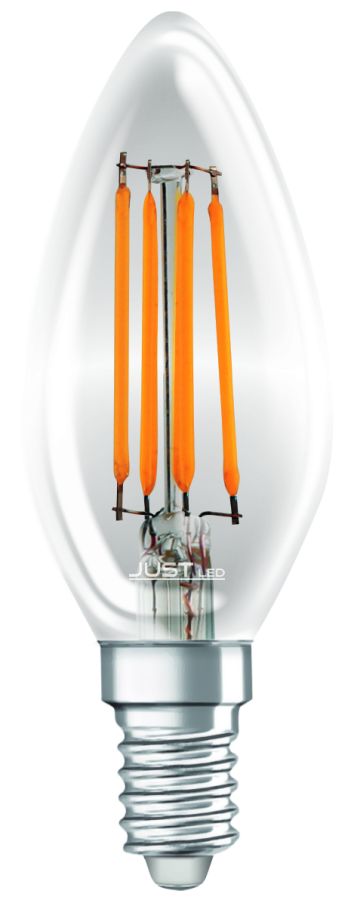 Λαμπτήρας Κεράκι Led Filament Ε14 C35 6w 660lm 3000K Θερμό Dimmable JUST LED B143506201